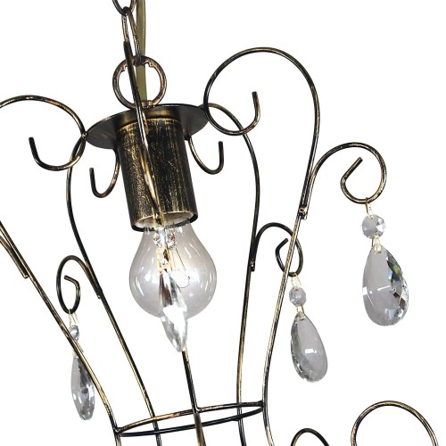 Люстра подвесная на кухню над столом с хрусталем S1249-1