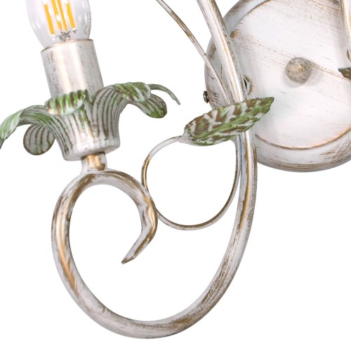 Бра с листочками 2 лампы класическая флористика S1115-2