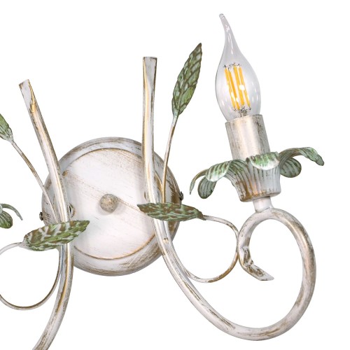 Бра с листочками 2 лампы класическая флористика S1115-2